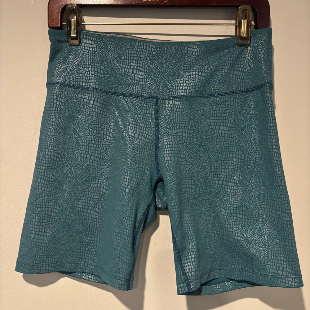 Calvin Klein Teal Textured Bike Shorts